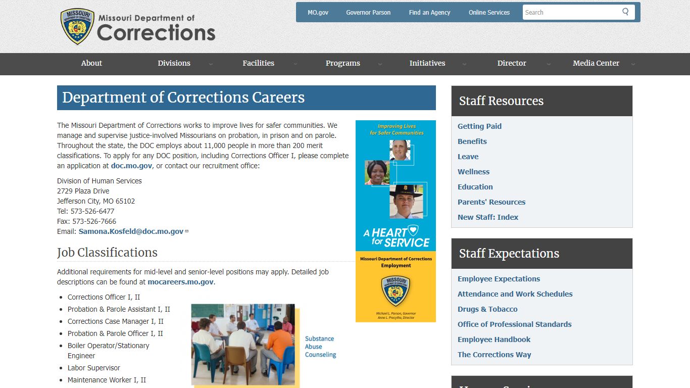 Department of Corrections Careers | Missouri Department of Corrections